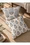 Set of 2 Decorative Cushion Covers with Piping and Digital Print 43X43 cm - Azure Garden - 4