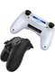 وحدة تحكم لاسلكية متوافقة مع PS4 / Pro/Slim (أسود وأبيض) - عبوة من قطعتين - 3