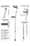 HealthMart Aluminum Forearm Elbow Crutches (Pair) – Double Adjustable Height & Cuff, Anti-Slip Lightweight Mobility Aid for Adults – Supports 100kg, Available S/M/L (Small) - 8