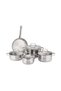 9 Piece Triply Bottom Stainless Steel Cookware Set, set incl