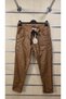 Italian Trousers with Leather Look and Staple Detail
