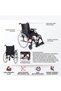 BREEZY Style 20 Inch Bariatric Self-Propelled Manual Wheelchair, 14.2kg Ultra-Lightweight Folding Aluminum Mobility Chair, 130kg Capacity, Flip-Up Armrests, Detachable Swing-Away Footrests - 3