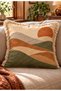 Terra Soléa Premium Fringed 4-Piece Throw Pillow Cover Set |   Beige Terracotta and Khaki Green Modern Bohemian Patterned |   Stylish Living Room Decor - 6