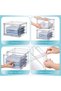 4 Pack Clear Stackable Storage Drawers Organizer with Handles - 7