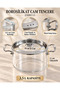 Borosilicate Glass Pot with Steel Handle 3.5 Lt - 3