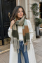 Double-Sided Winter Shoulder Shawl Scarf 180X45 cm