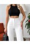 Women's High-Waisted Spanish Flare Women's Pants Imported Double-Faced Fabric That Won'T Fade - 2