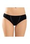 Wak Women's Cotton Zigzag Embroidered Bikini Cut Panties Black, White |   Lace Detailed Comfortable Daily Underwear - 2