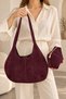 Viona 100% Genuine Leather Stylish, Modern Design Suede Hand and Shoulder Bag with Puppies - 4