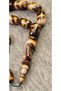 Old German Crimped Amber Rosary – White Gum Resin Coffee Dough Marbled – Czechoslovak Knife Handle Nispeti – Ahmet İlhan Usta Mahir Model – 7.15 X 12.65 mm – Last 3 Pieces - 7