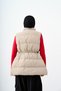 Women's Adjustable Waist Snap Fastener Suede Vest Stone - 5