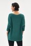 Women's Green Italian Heart Patterned Sequined Lycra Knitwear Sweater 40 - 46 Size - 5