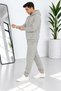Men's Premium Quality 3-Thread Inner Ribbed Hooded Tracksuit Set - 4