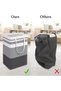 Large Foldable Laundry Basket,with Reinforced Handle(Black Pattern) - 6