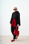 Women's Shawl Detail Asymmetrical Cut Set Black - 4