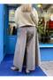 Women's Pleated Trouser Skirt with Elastic Waist - 3