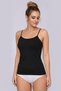 Women's Ribbed Rope Strap Black Undershirt 723 - 2