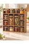 14-Piece Glass Spice Set with Acacia Wood Stand