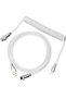Pro Custom Coiled USB C Cable for Computer Keyboard,,Mechanical Keyboard Cable with Detachable Metal