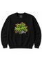 Full Throttle – No Speed Limit Neon Graffiti Graphic Sweatshirt