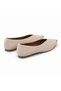 Women's Genuine Leather Suede Ballerinas with Metal Toe Detail - 5