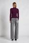 Women's Plum High Collar Modal Ribbed Basic Blouse - 4