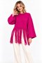 Women's Soft Textured Crew Neck Long Sleeve Tasseled Oversize Knitwear Sweater - 6