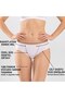 Wak Women's Cotton Zigzag Embroidered Bikini Cut Panties Black, White |   Lace Detailed Comfortable Daily Underwear - 3