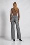 Women's Coffee Color Stand Collar Modal Ribbed Basic Blouse - 4