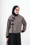 Women's Silvery Goose Feet Cashmere Sweatshirt Black - 2
