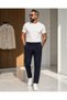 Men's Varenna Old Money Pleated Lace-Up Double-Legged Trousers with Elastic Waist