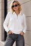 Women's Polo Collar Half Zipper Hair Braided Knitwear Sweater - 3