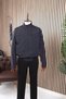 Slimfit Navy Blue Summer Thin Coat with Elastic Waist