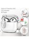 حافظة Airpods من الجيل الثالث مع قفل آمن، حافظة واقية من مادة TPU الناعمة ذات الجودة العسكرية ومقاومة للصدمات. - 5