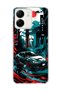 Redmi 13C Compatible Sports Car Tokyo Tower Printed Transparent Phone Case