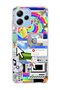 Redmi 12 Compatible Rainbow Old Computer Printed Transparent Phone Case