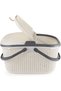 Knits Style Shopping Plastic Basket - White, Rectangular - 4