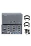 سويتش KVM HDMI لثلاث شاشات وجهازي كمبيوتر، 4K@60Hz USB 3.0