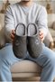 Men's Suede Textured House Slippers Closed Toe Open Back Soft Plush Winter Comfortable Slippers - 6