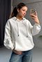 Women's Hooded Kangaroo Pocket 3 String Sweat 21615 - 4