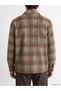 Ozmarka New Season Brown Relax Fit Plaid Men's Shirt Jacket - 4