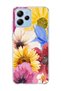 Redmi 12 Compatible Sunflower Watercolor Printed Transparent Phone Case