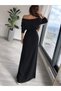 Women's modanna collared long sleeve waist tie-up slit long viscose two thread dress - 2
