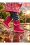 Girls' Princess Patterned Lined Non-Slip Sole Winter Rain Boots - 2