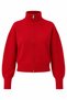 Red Cotton Double Zipper Cardigan - 2Y0657