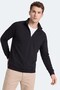 Malika Black Zippered Stand Collar Men's Sweatshirt - 4