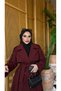 Maxi Boy Windbreaker Detailed Lined Trench Coat Burgundy |   Women's Outerwear - 2