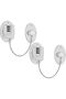 2 Pack Refrigerator Lock - Heavy Duty 3 Digit Cable Fridge Lock, Child Proof Cabinet Locks(White)
