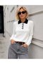 Women's Polo Neck Basic Knitwear Sweater