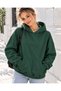Women's Plain Unprinted Oversize Wide Fit Hooded Sweatshirt Hoodie - 2
